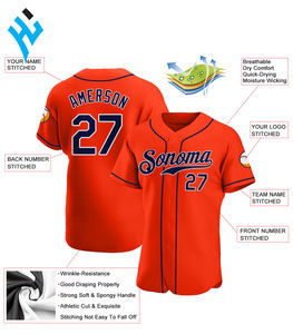 100% Polyester Softball Maillots Hommes Softball Uniformes Col En V Baseball Sublimation Votre Propre Conception Confortable Baseball Jersey - Product Image 3