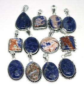 Atractivo Natural sodalita de piedras preciosas de plata colgante de diseño - Product Image 2