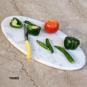 Herramienta de cocina de mármol de diseño estándar de calidad superior, forma ovalada, tabla de cortar/plato de gran tamaño hecho a mano - Product Image 1