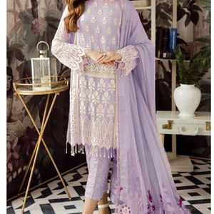 Readymade Indian Pakistani Salwar Kameez Georgette Violet <b>Dress</b> Hot Selling 2021 - Product Image 1