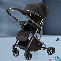 Landau pour nouveau-né Poussette de luxe bidirectionnelle 360 Rotation Trolley Voyage Pas cher Poussette pour bébé