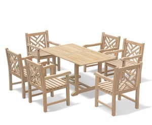 Outdoor <b>Garden</b> <b>Set</b> Dingin Table 8 Seater Indonesia Furniture Wood Modern Foldable Enterenprise DS009 - Product Image 6