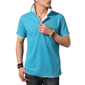 Polos de algodón piqué de doble cuello, Polo de doble capa, camiseta ajustada en blanco - Product Image 5