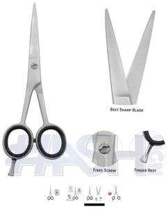 Ciseaux de coiffure de salon professionnel outil de beauté tranchant rasoir lame en acier inoxydable alliage poignée en acier inoxydable cheveux à Double bord - Product Image 5