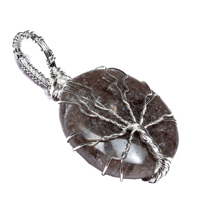 Smoky <b>Tree</b> of Life Three Stone <b>Crystal</b> & Rhinestone Pendants for Sale | Smoky <b>Tree</b> of Life Religious Pendants Online - Product Image 1
