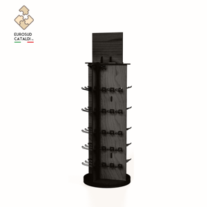 Espositore in legno di qualità con ganci fabbricato Made in Italy in betulla altezza 95 cm per negozi e supermercati. - Product Image 6