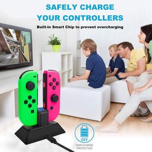 Portable MINI Plastic Charging <strong>Stand</strong> for Nintendo for <strong>Switch</strong> Joy-Cons with Wired Dock 2-in-1 Simultaneous Charging - Product Image 4