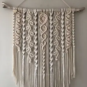 Boho Knitted Macrame Wall Hanging Handmade Art Macrame Decor