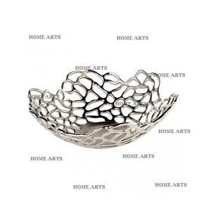 Ensemble de 2 bols décoratifs argentés de la plus haute qualité, bols à fruits et à salade pour les mariages et les fêtes - Product Image 4