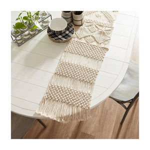 Chemin de Table décoratif en macramé en coton, Design personnalisé pour fête de mariage, 2022 - Product Image 1