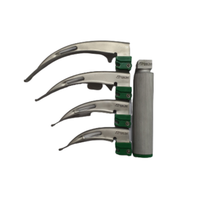 Laryngoscope électrique en acier Macintosh (à fibre optique) à usage unique - Product Image 1