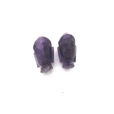 Großhandel Nature del stein Amethyst Handmade Buddha Kopf Kristall & Stein Skulpturen Crystal Crafts zu verkaufen