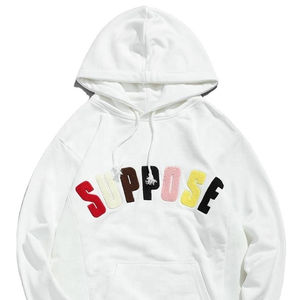 Ropa de calle de chenilla bordada para hombre, jersey de talla grande con logotipo personalizado - Product Image 1