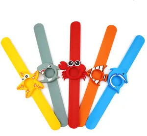 YDS Cheap Factory Wholesale Party Supplies Silicone Slap Bracelets for Kids Cartoon Silicone Snap Bands