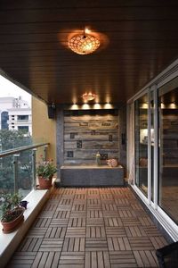 Modern Acacia WPC Outdoor Decking Tiles 300x300mm Oiled Natural Golden Light Oak Anti-Slip Square Brushed Interlocking <b>Flooring</b> - Product Image 5