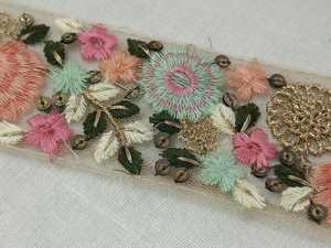 ริบบิ้นผ้าต่วนพิมพ์ลายดอกไม้สวยผ้าคอตตอน100% ความดื้อรั้นสูงสำหรับนักออกแบบเสื้อผ้า - Product Image 6