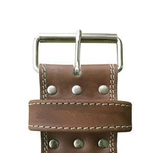 Top en vente Ceinture D'haltérophilie En Cuir Ceinture De Dynamophilie 10mm D'entraînement 4 pouces large ceinture avec boucle en métal de haute qualité - Product Image 3