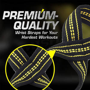 Correas de levantamiento de pesas con logotipo personalizado, 8 correas de muñeca para gimnasio, entrenamiento, Powerlifting - Product Image 3