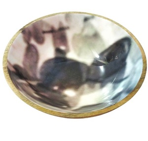 Bol à salade en bois de mangue imprimé de Designer, vaisselle de haute qualité, meilleure vente bol en bois - Product Image 1