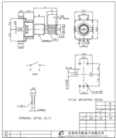 Potentiomètre rotatif à 360 degrés pour mesure de Code, bouton-poussoir EC11, 5 broches, longueur de poignée 20mm
