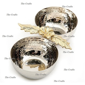 Tazón de Acero Inoxidable Martillado para Chocolates y Frutos Secos, Hecho a Mano, Forma Redonda, Decorativo, a Precio de Mayoreo - Product Image 4