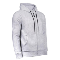 Sudadera con Capucha para Hombre, 100% Algodón, Estampado Personalizado, Manga Larga, Forro Polar, Transpirable, Ecológica, 330g, con Cierre