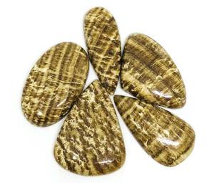 5 cabochons en pierre précieuse pour la fabrication de bijoux, Aragonite naturelle, forme ample, pierre précieuse, taille libre, vente en gros - Product Image 1