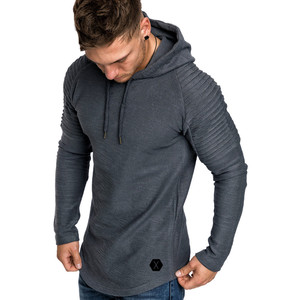 Sweat-shirt à capuche 100% coton pour homme, Logo personnalisé, léger, de haute qualité, uni, surdimensionné, blanc, fabriqué en inde - Product Image 1