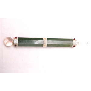 Baguette de guérison avion en jade vert pour la décoration Bâtons de pierres précieuses de guérison - Product Image 1