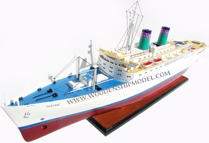 Maquettes nautiques en bois OCEANICC/bateaux de croisière/artisanat peint pour la décoration/cadeau de haute qualité - Product Image 3