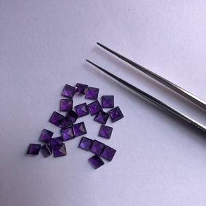 Amatista Africana Natural de 4mm, de corte cuadrado piedra semipreciosa, piedras preciosas sueltas, fabricante al por mayor, Compra ahora a precio de fábrica - Product Image 2