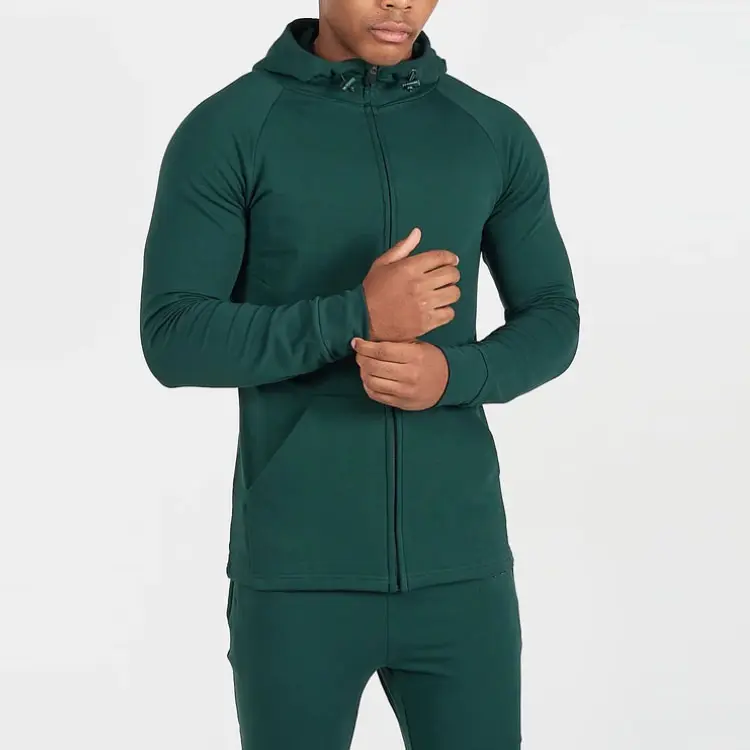 zipper hooded Custom private brand tracksuits for men sets custom sport soccer running training jogging gym wear men