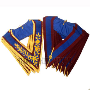 Delantal de cuero bordado Masonic Regalia, parche bordado de base para cuello desnudo de gran rango para costura - Product Image 1