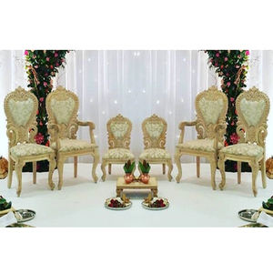 Juego de sillas Mandap de boda india al mejor precio, sillas Vedi DE BODA Royal Marwari, sillas Mandap DE BODA talladas en madera pesada, Malasia - Product Image 1
