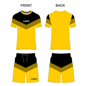 Custom-Made <b>Men's</b> Summer <b>Shorts</b> Set Anti-Wrinkle Polyester/Cotton in <b>Black</b> and Yellow for Autumn Wearing - Product Image 2