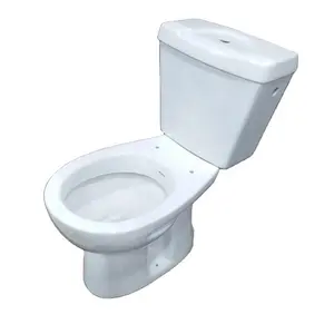 印度高品质卫浴陶瓷虹吸式抽水马桶两件式厕所卫生洁具厕所锅出口品质