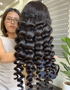 <b>Deep</b> <b>Wave</b> Multiple Donors Vietnamese Human Hair Lace Front <b>Wigs</b> Single Weft Vietnam Factory Price - Product Image 2