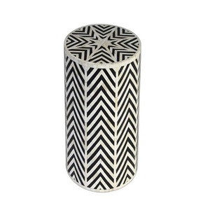 Mesa auxiliar con incrustaciones de hueso de estilo tradicional personalizable, muebles ajustables para el hogar y la sala de estar diseñados en fábrica - Product Image 6