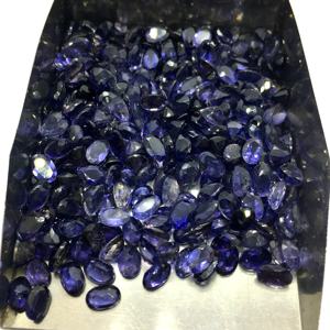 Lolite pierres naturelles excellente forme ovale à facettes coupe Cabochon bijoux en vrac bague grossiste prix par carat de haute qualité - Product Image 5