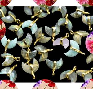 Connecteur brut multicolore en Quartz Druzy de la plus haute qualité bijoux connecteur de lunette à Double boucle électrolytique de Style populaire pour pendentif - Product Image 3