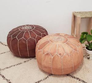 Set of 2 Moroccan <b>Pouf</b>, 40% SALE OFF, Berber <b>Pouf</b>, Home Gift, Wedding Gift, Foot - Product Image 1