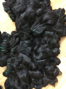 12a Réel Brésilien Vierge Remy Extensions de Cheveux Machine à Tisser les Cheveux Double Trame Soyeux Droite Vague Funmi Cheveux et Boucles Magiques - Product Image 5