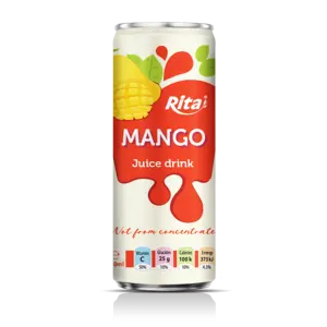 Taza de zumo de Mango en lata, 250ml, fabricante vietnamita Rita