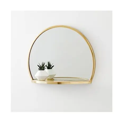 100% Metal Mirror Wall Floor Mirror With Gold Finishing Free Antique Wall Mirror Fashionable Trending Design Reflector