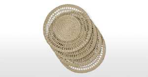 Manteles Individuales de ratán Natural hechos a mano, posavasos para decoración del hogar, artesanía, colección de nuevo diseño, venta al por mayor - Product Image 4