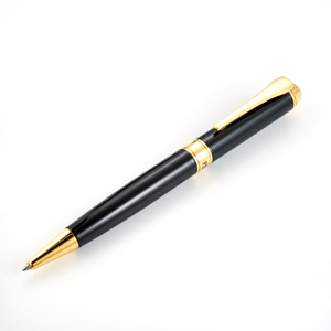 JR4157G Premium Black Lacquer Twist Ball <b>Pen</b>, Classic Gold Accent Corporate Gifting <b>Pen</b> - Product Image 2