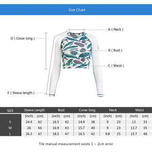 Top vente femmes épais rayé Crop Rash Guard à manches longues haut de bain séchage rapide extensible Fitness porter Crop Rash Guards en vente - Product Image 6