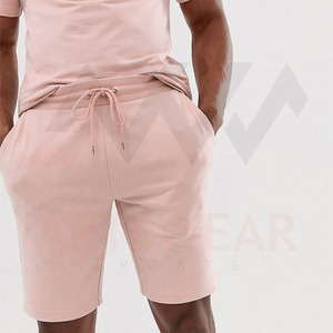 Ensemble t-shirt et short pour homme, vêtements de sport personnalisés de différentes couleurs, col rond, 100% coton, Polyester, Logo, ensemble deux pièces - Product Image 6