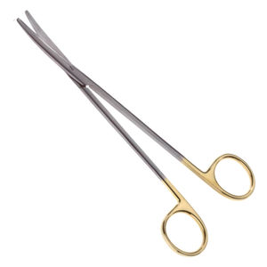 Gold Color Scissors Delicate Metzenbaum Onyx Scissors 7'' (18cm), Curved - Product Image 4