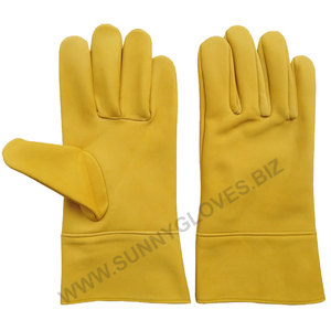 ถุงมือหนังอาร์กอนแพะสีเหลืองคุณภาพสูง - Product Image 6